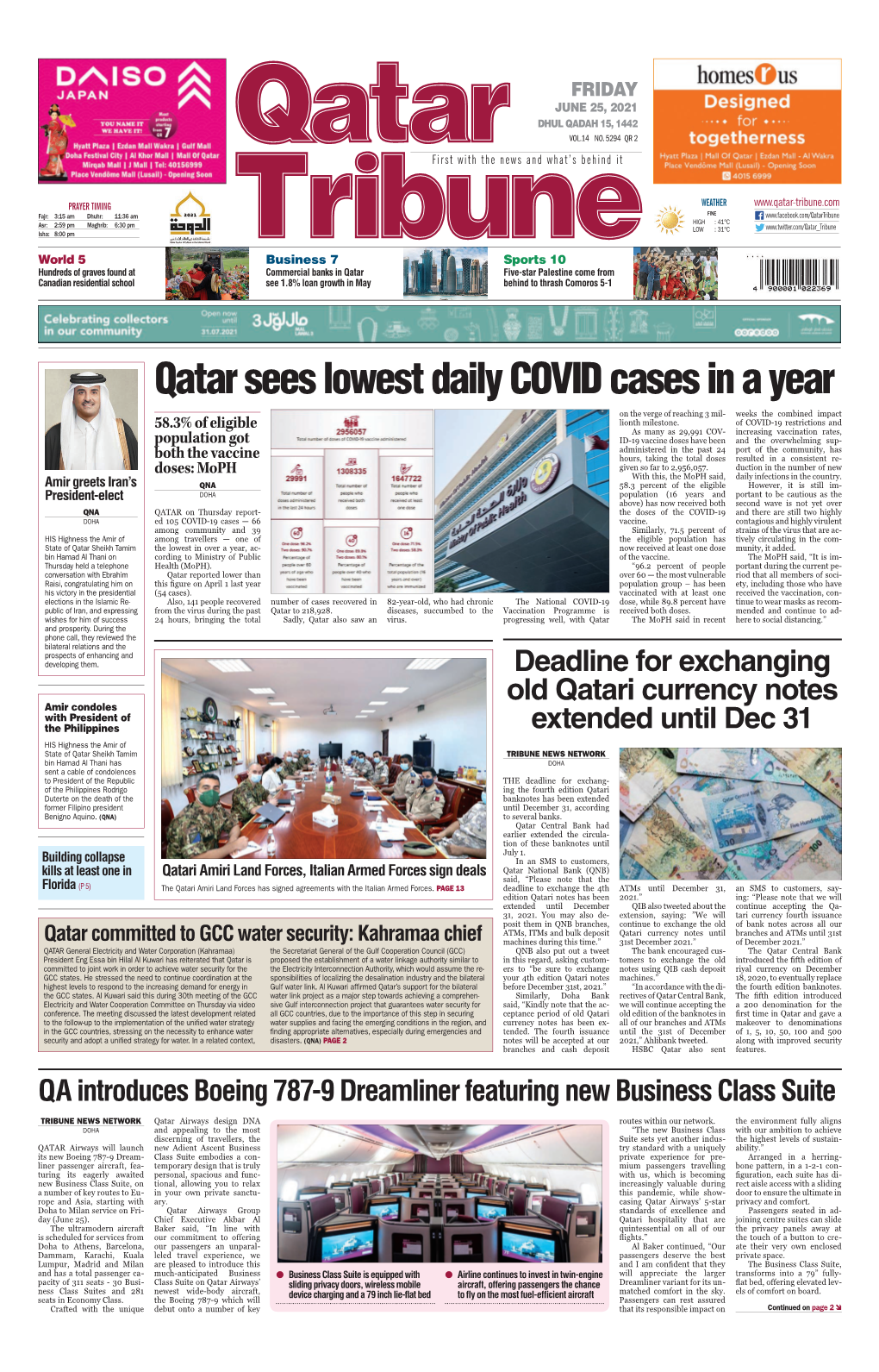 Qatar Sees Lowest Daily COVID Cases in a Year on the Verge of Reaching 3 Mil- Weeks the Combined Impact Lionth Milestone
