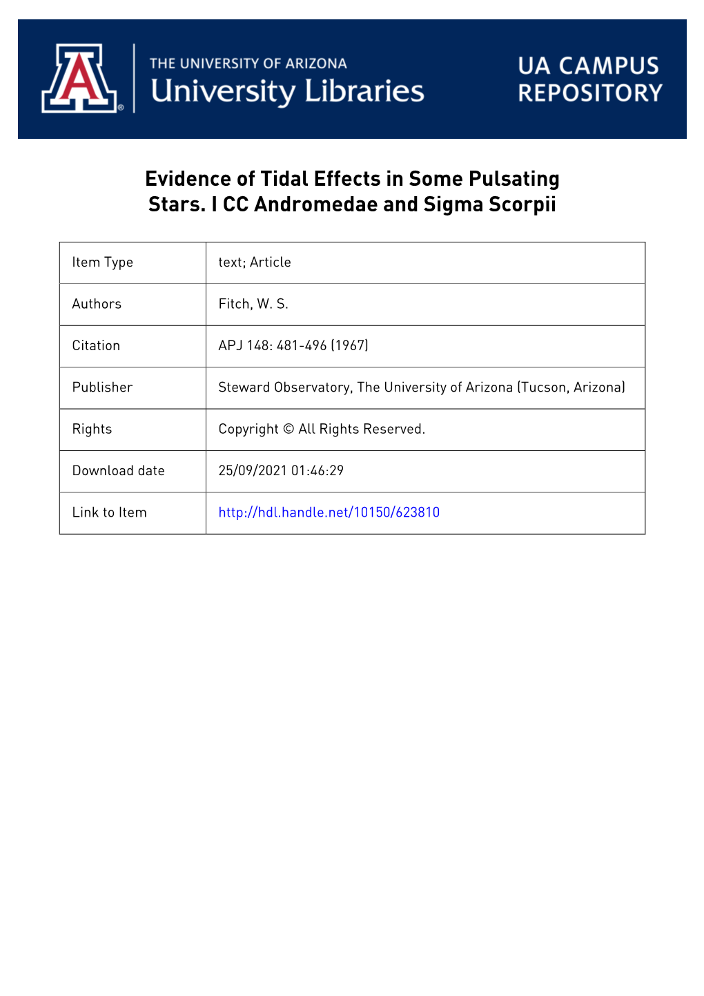 PREPRINTS of TEE S'ir E WA R D O S E RVATAT ® RY the UNIVERSITY of ARIZONA TUCSON, ARIZONA