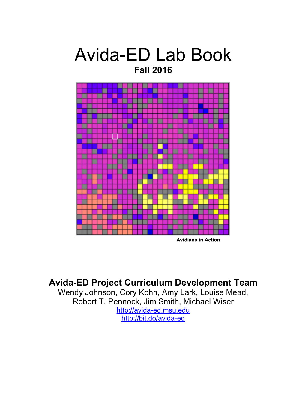 Avida-ED Lab Book Fall 2016