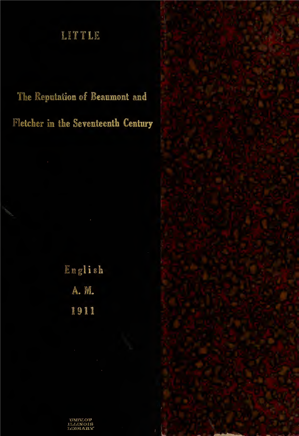 The Reputation of Beaumont and Fletcher in the Seventeenth Century