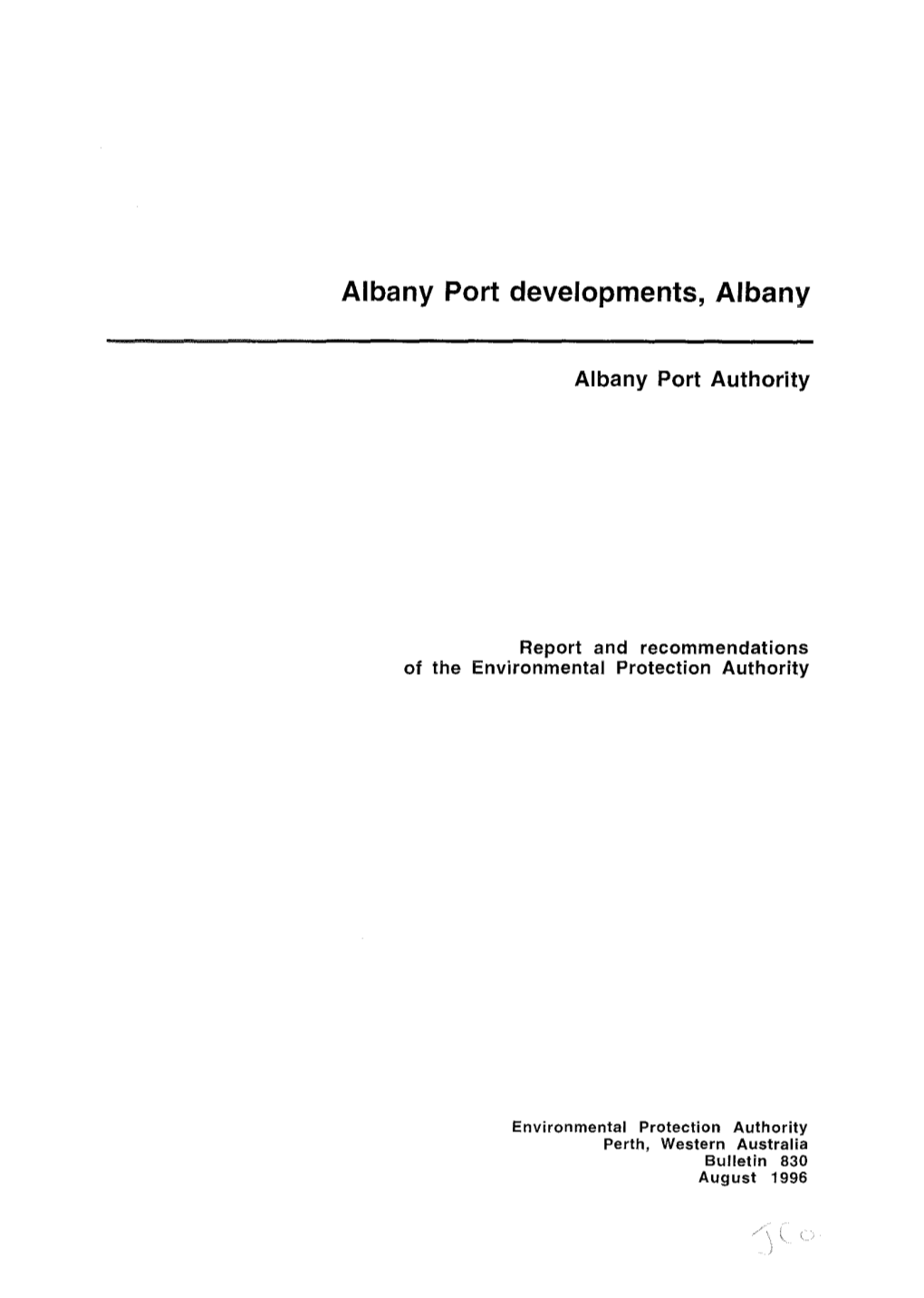 Albany Port Developments, Albany