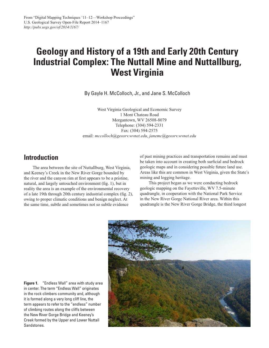 Geology and History of a 19Th and Early 20Th Century Industrial Complex: the Nuttall Mine and Nuttallburg, West Virginia