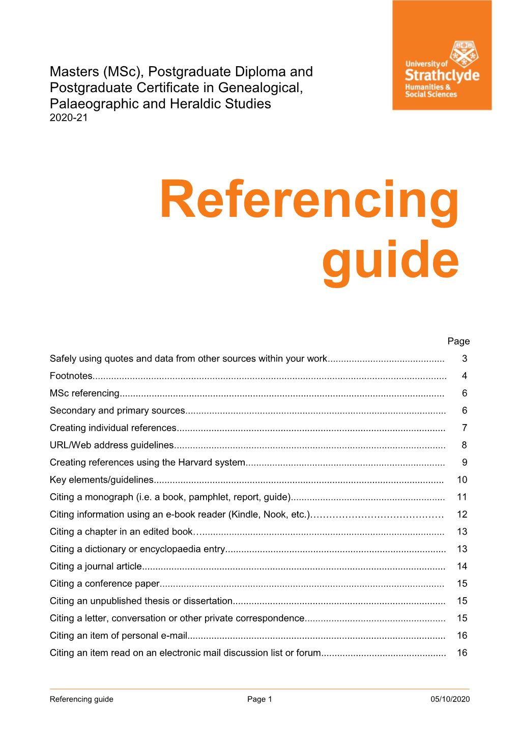 Referencing Guide