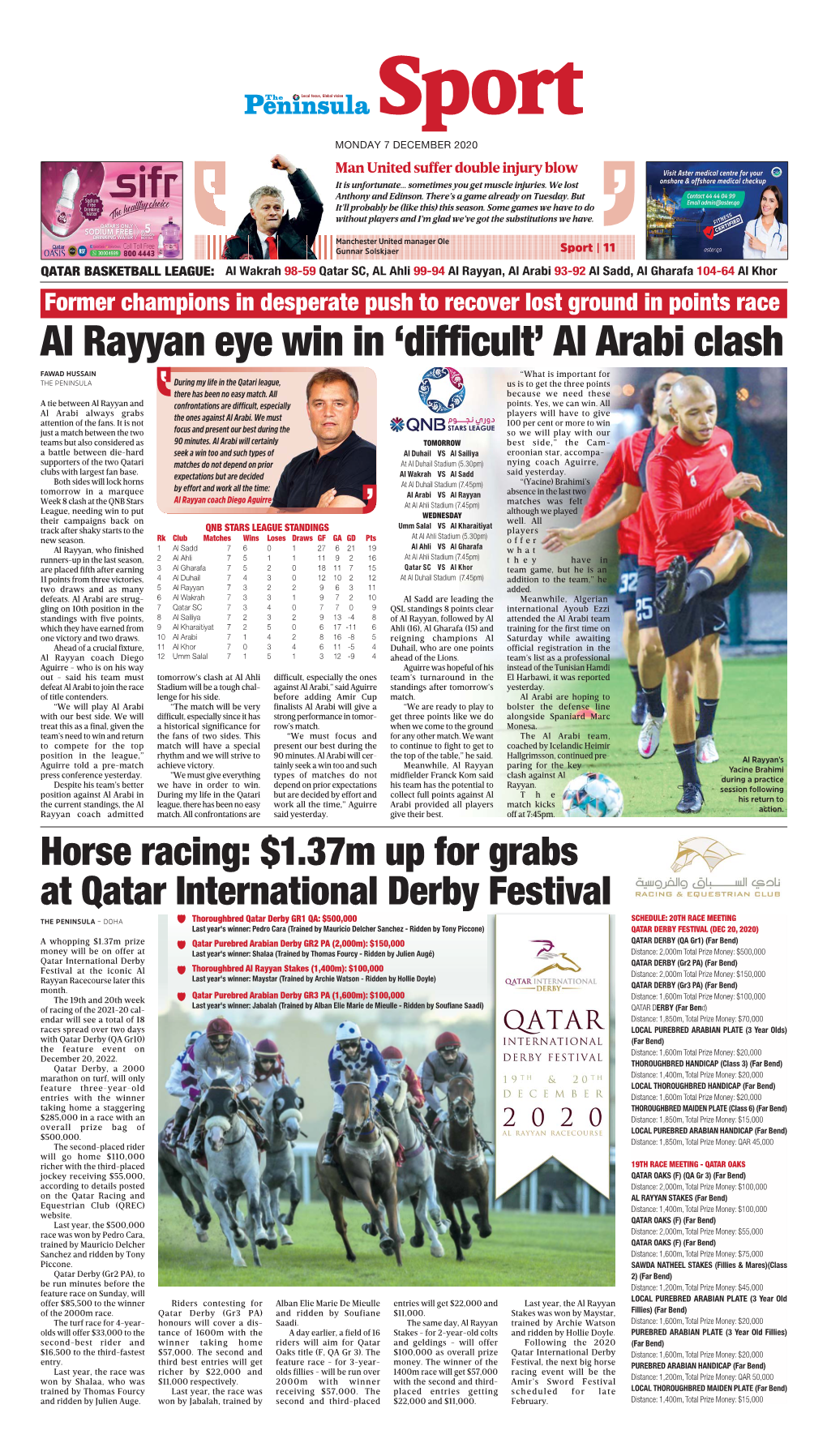 Al Rayyan Eye Win in 'Difficult' Al Arabi Clash