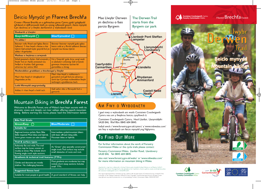 Brechfa Derwen Mtbk Guide 15/5/07 8:13 Am Page 1
