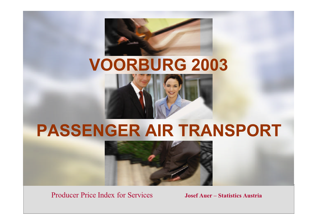 Voorburg 2003 Passenger Air Transport