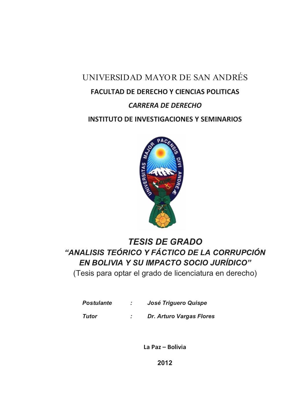 1.2. La Corrupción En Bolivia