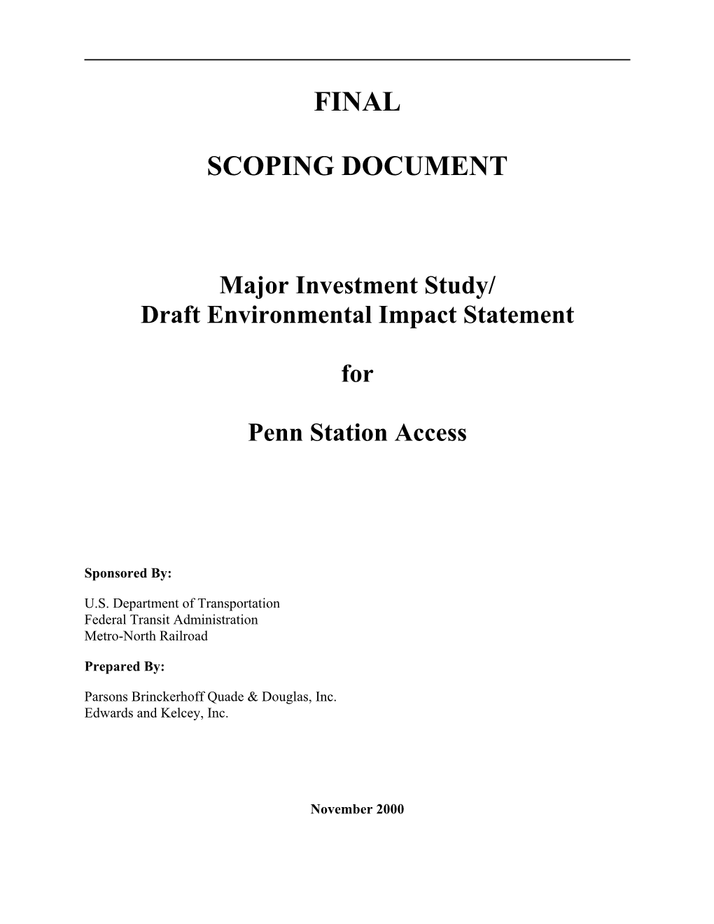 Final Scoping Document