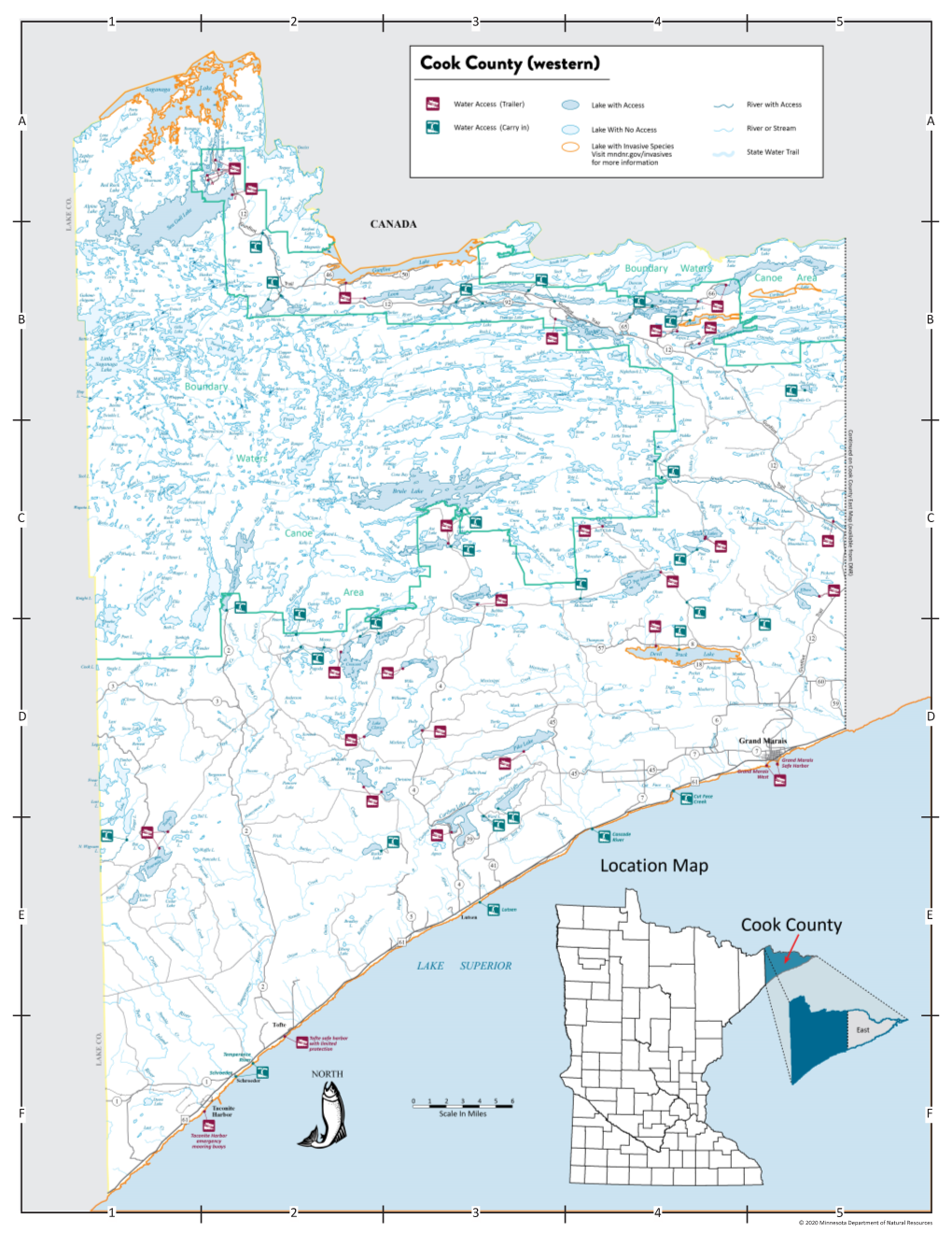 Map of Western Cook County Public Water Accesses