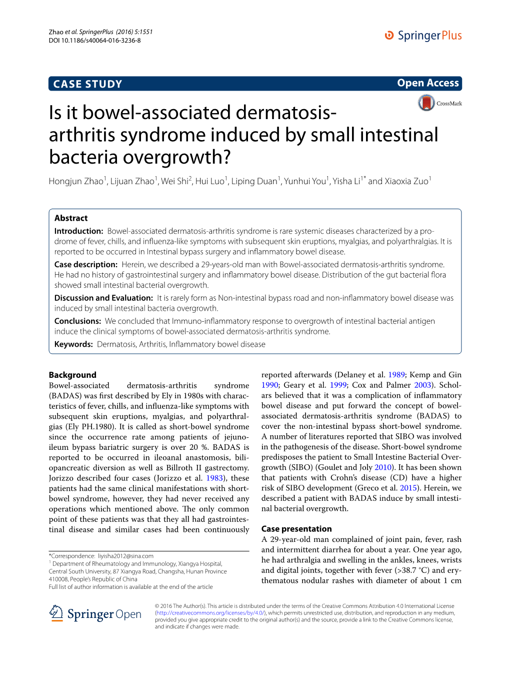 Is It Bowel-Associated Dermatosis-Arthritis Syndrome