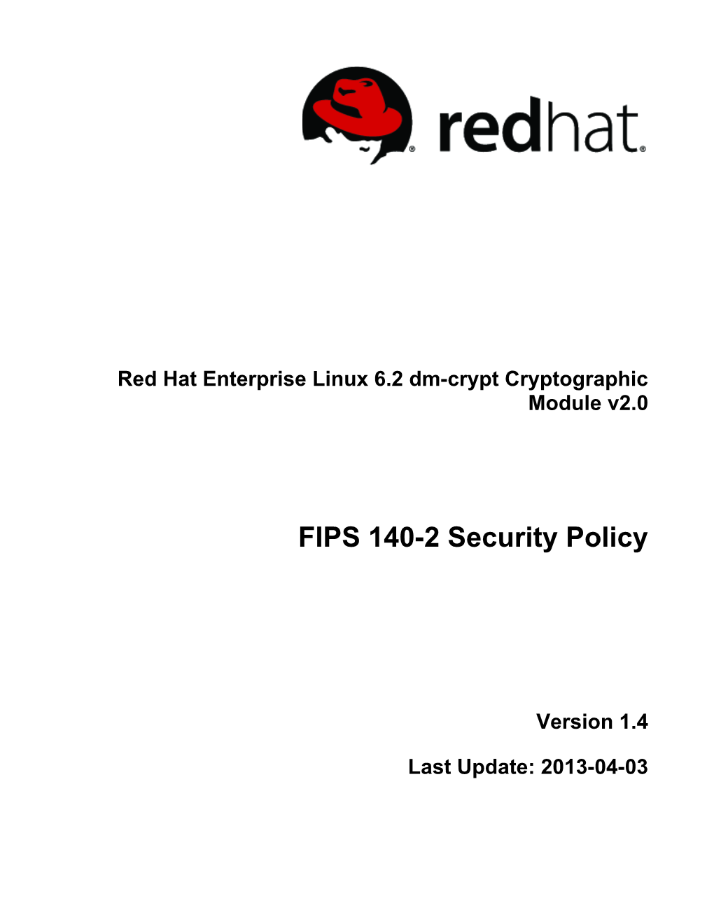 FIPS 140-2 Security Policy
