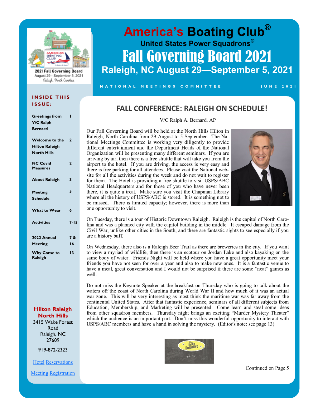 2021 Governing Board News Letter