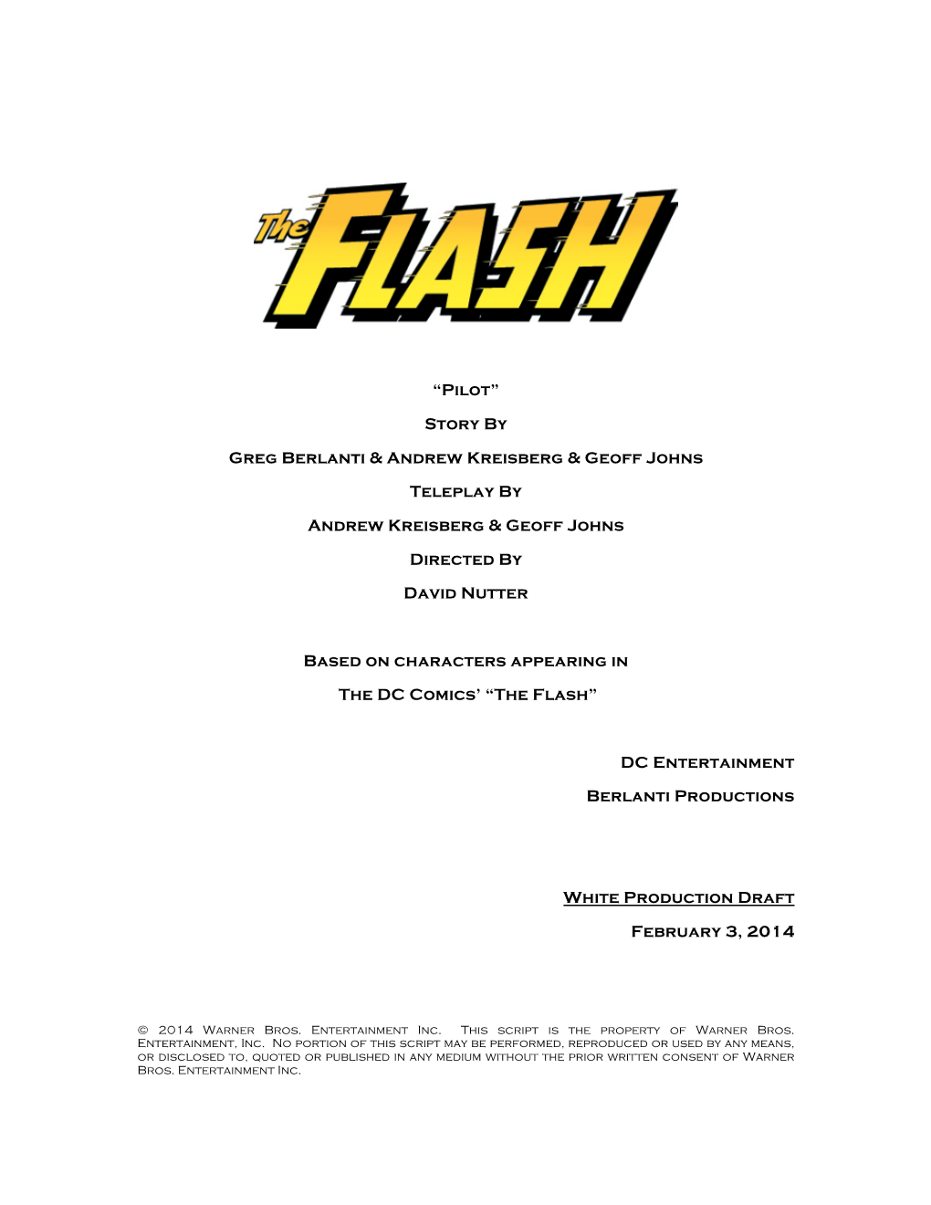 The Flash 1X01 - Pilot.Pdf