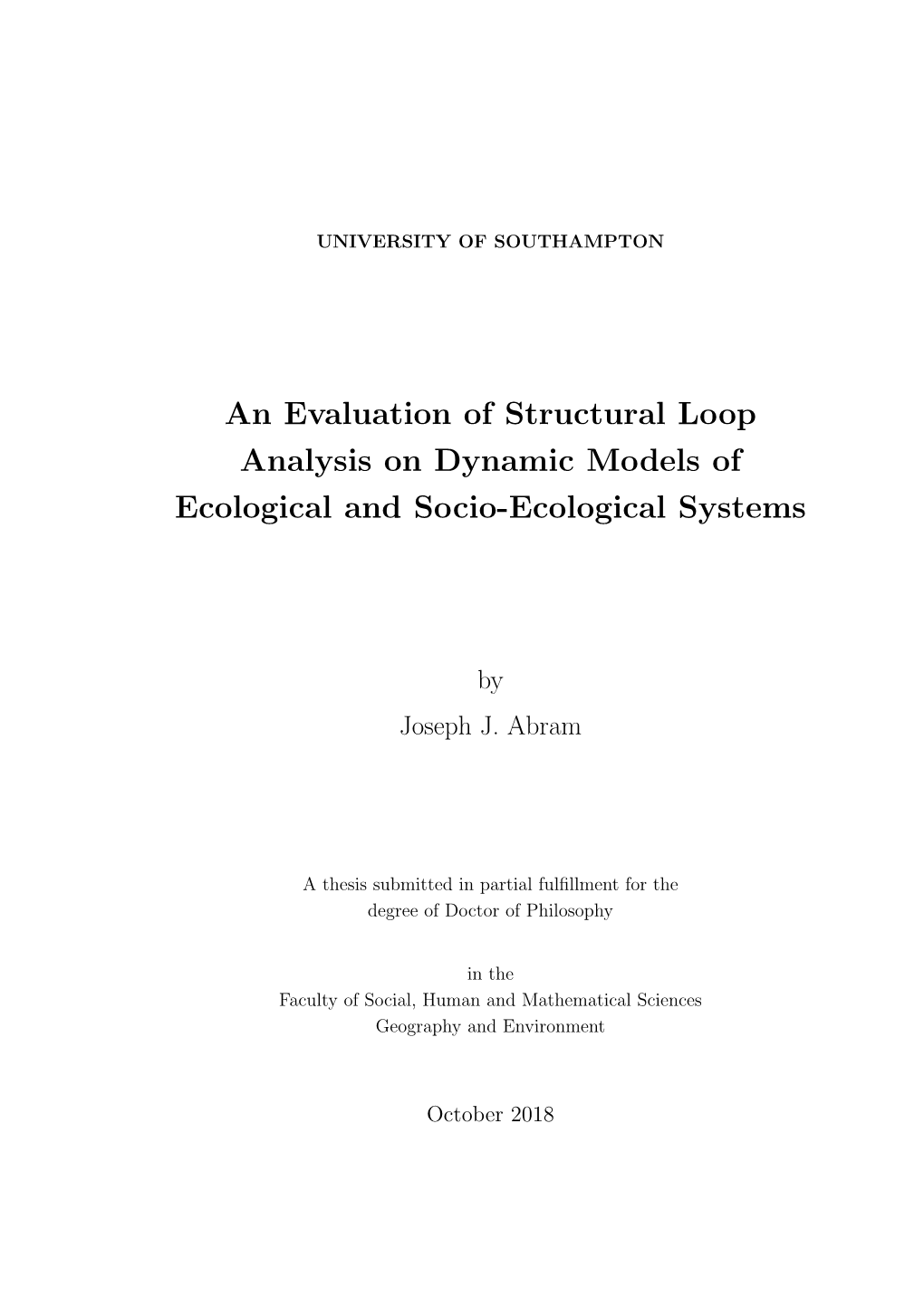 An Evaluation of Structural Loop Analysis on Dynamic Models of Ecological and Socio-Ecological Systems