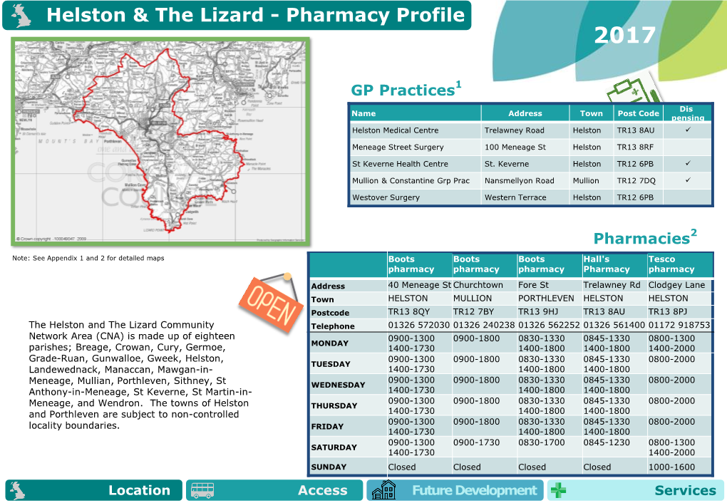 Helston and the Lizard Community Network Area Pharmacy Profile