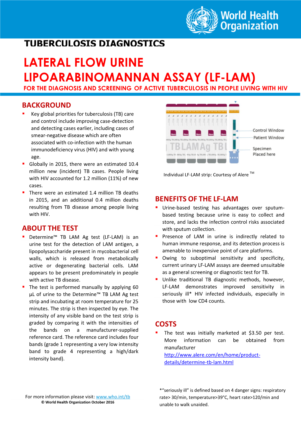 Lf-Lam) for the Diagnosis and Screening of Active Tuberculosis in People Living with Hiv