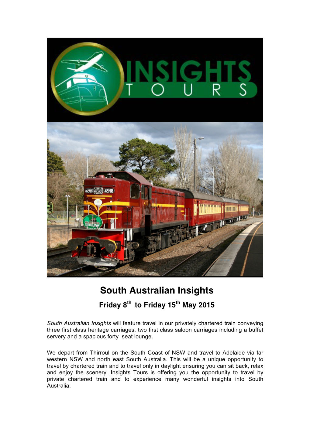 South Australian Insights Itinerary