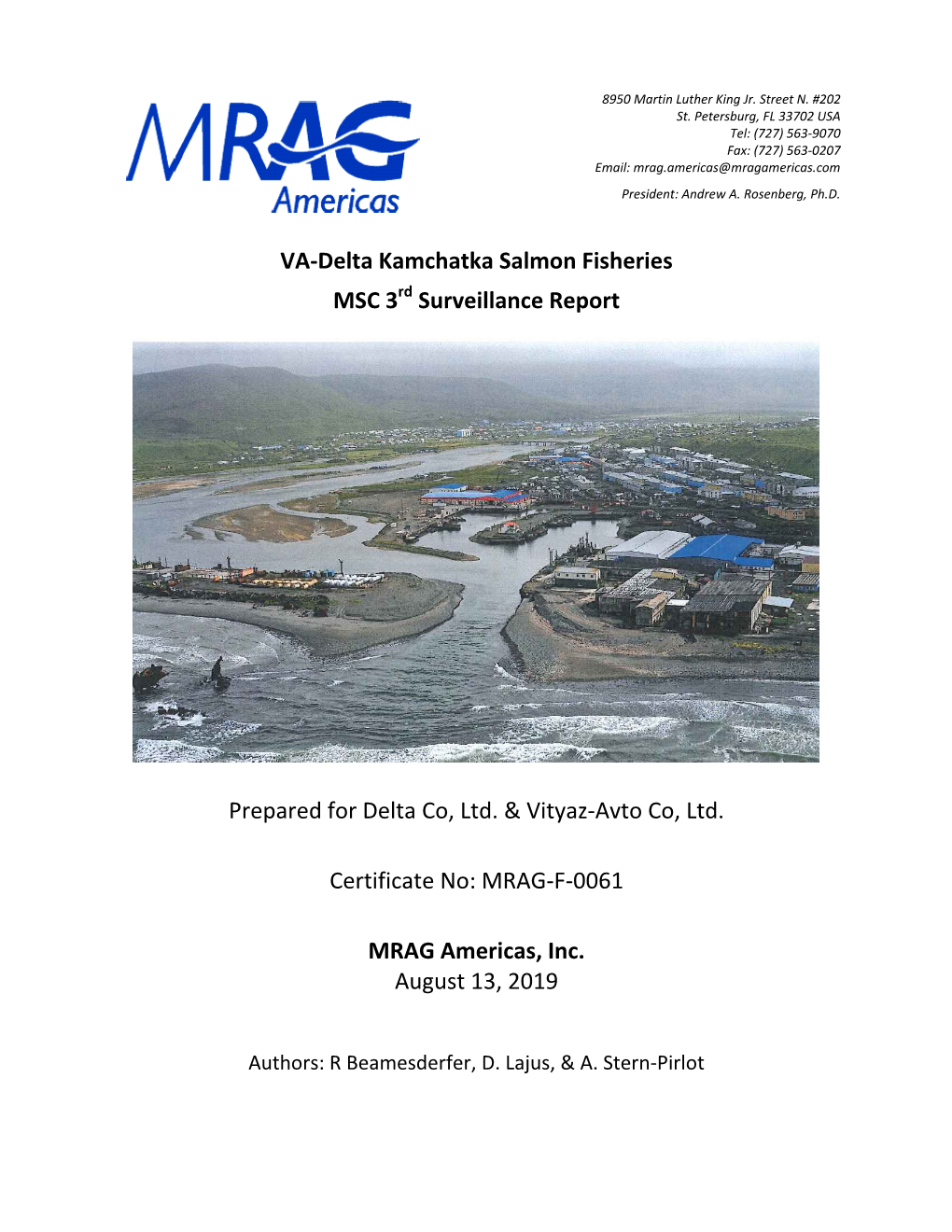 VA-Delta Kamchatka Salmon Fisheries MSC 3Rd Surveillance Report