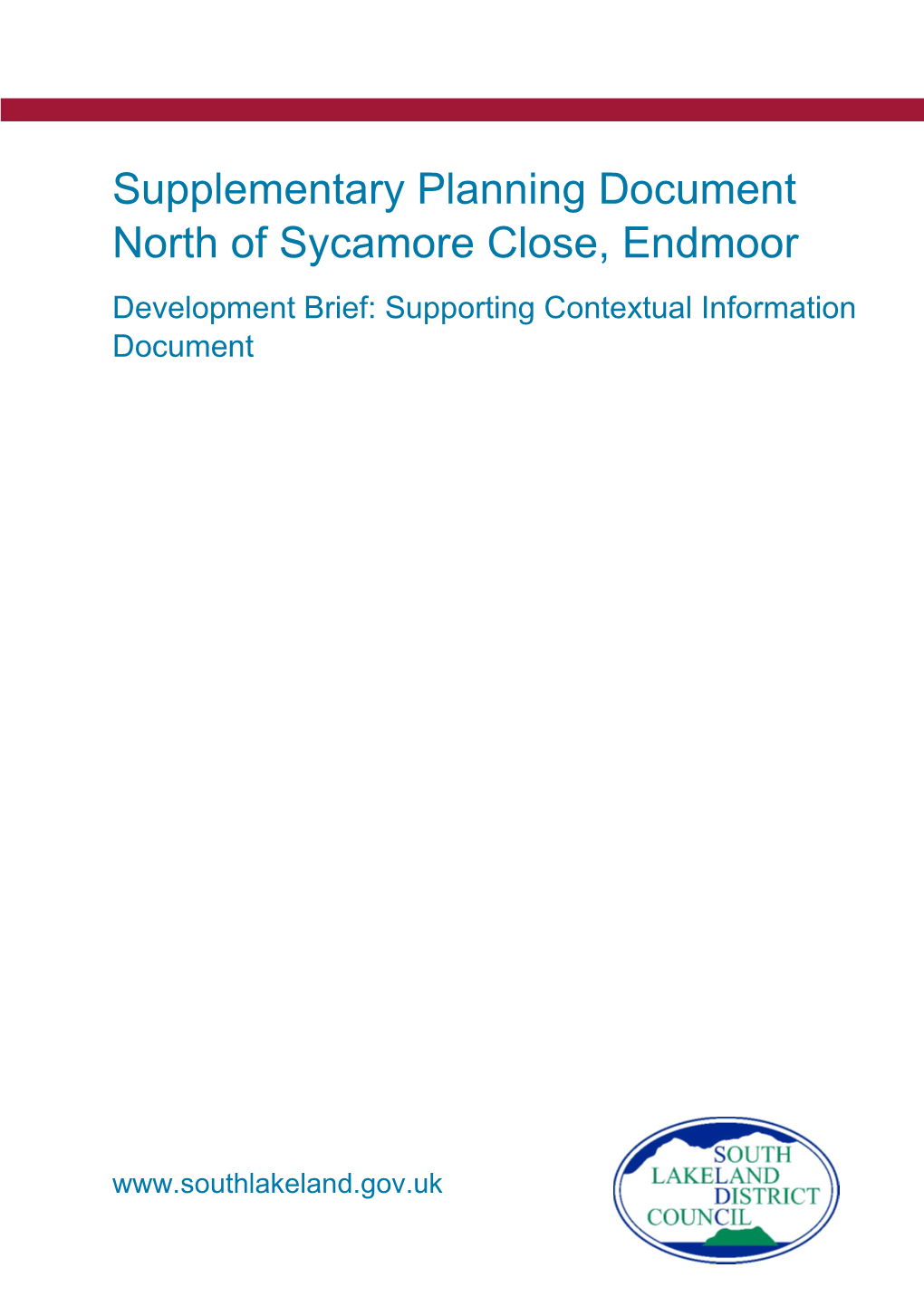 Development Brief North of Sycamore Close, Endmoor