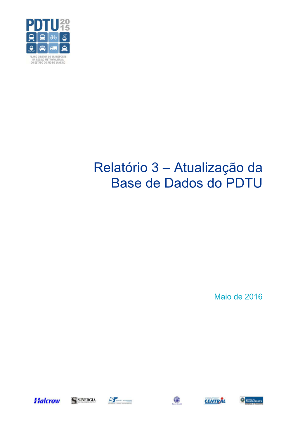 Relatório 3 – Atualização Da Base De Dados Do PDTU