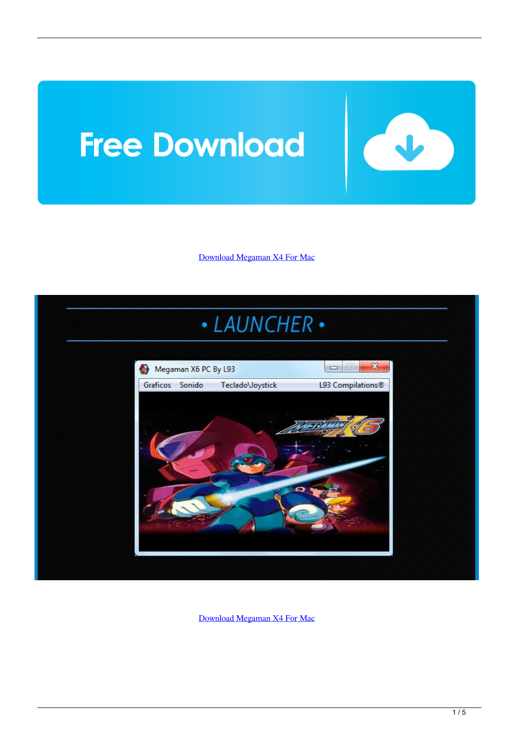 Download Megaman X4 for Mac