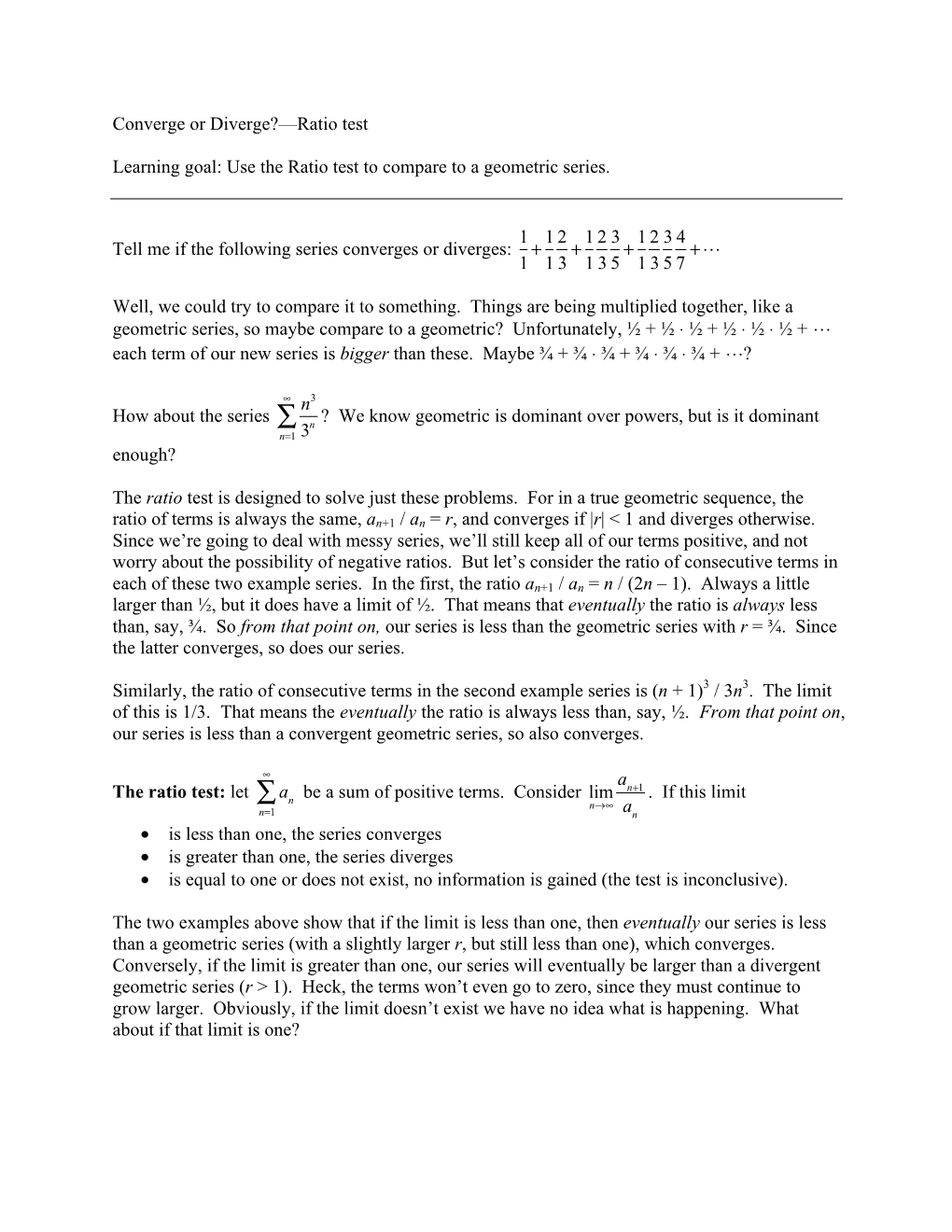 15-Converge Or Diverge-Ratio Test