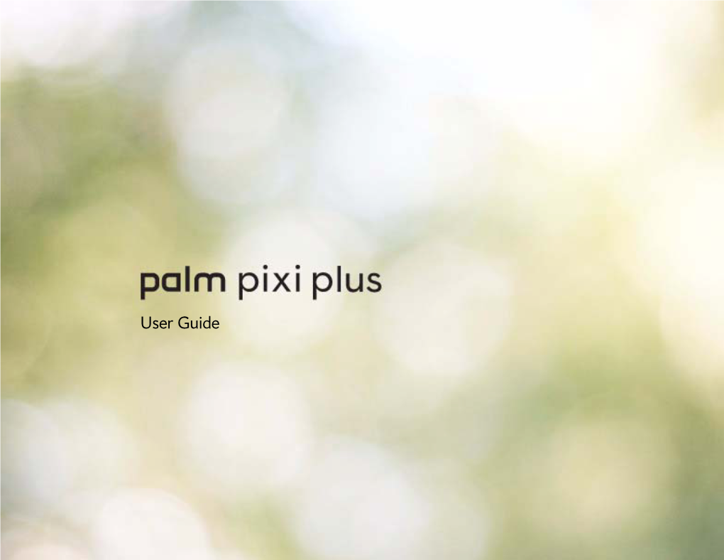 Palm Pixi Plus User Guide