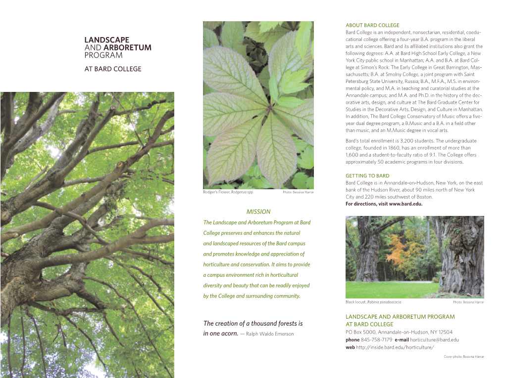 Landscape and Arboretum Program