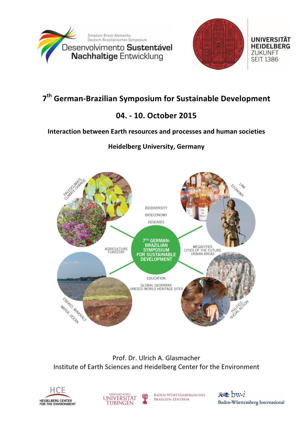 7Th German-‐Brazilian Symposium for Sustainable Development 04. -‐ 10. October