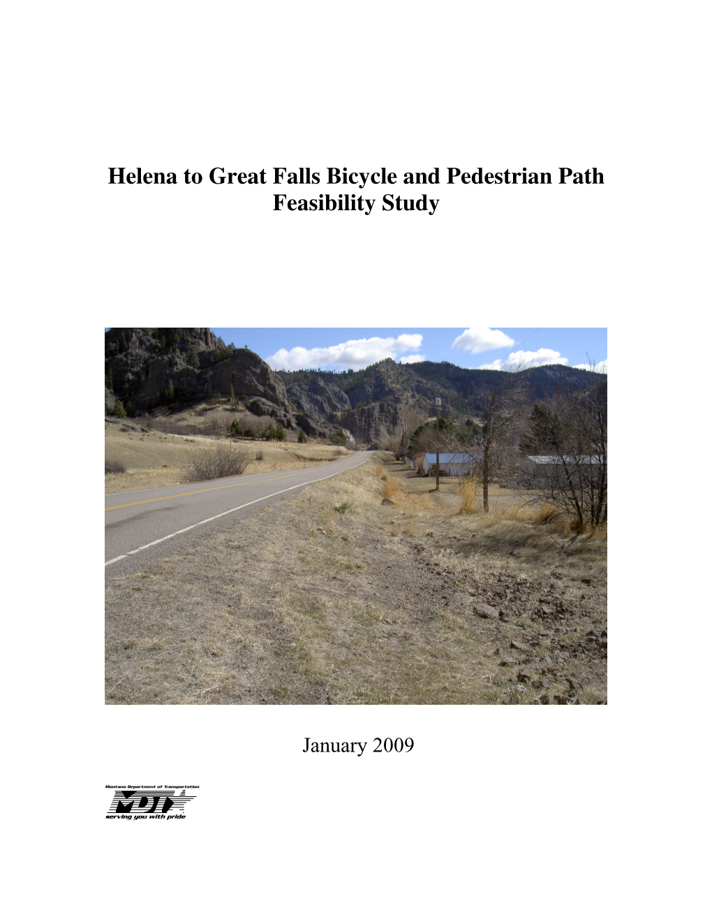 Helena to Great Falls Bicycle and Pedestrian Path Feasibility Study