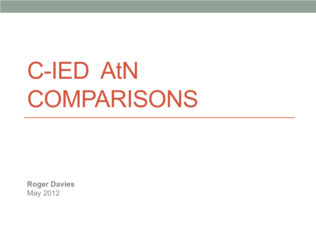 Roger Davies May 2012 Attack the Network Counter IED Operations