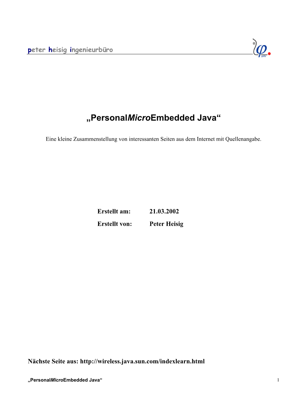 „Personalmicroembedded Java“