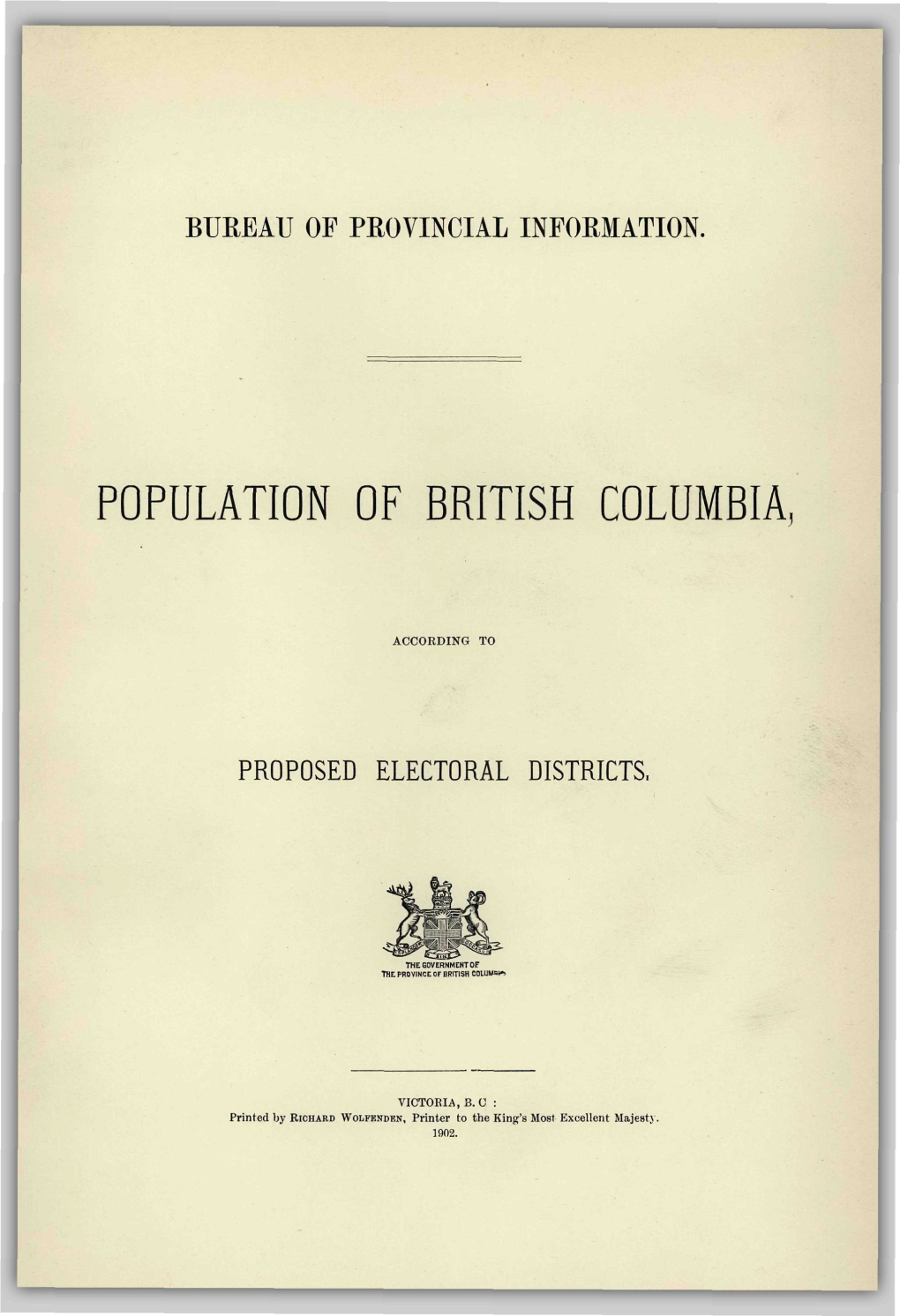 Population of British Columbia