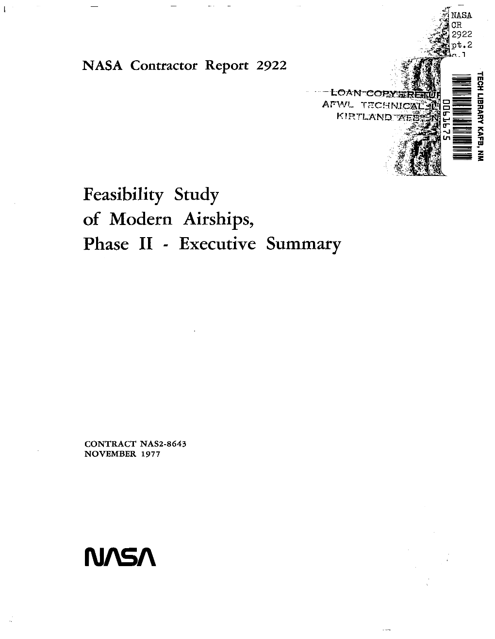 Feasibility Study of Modern Airships, Phase 11 - Executive Summary