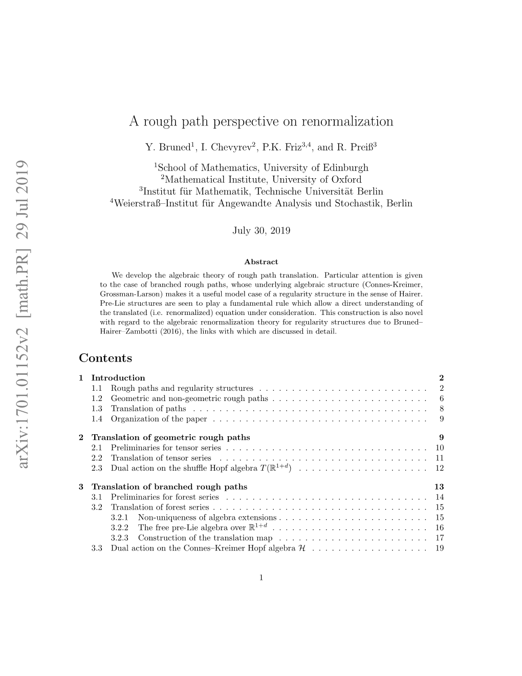 A Rough Path Perspective on Renormalization