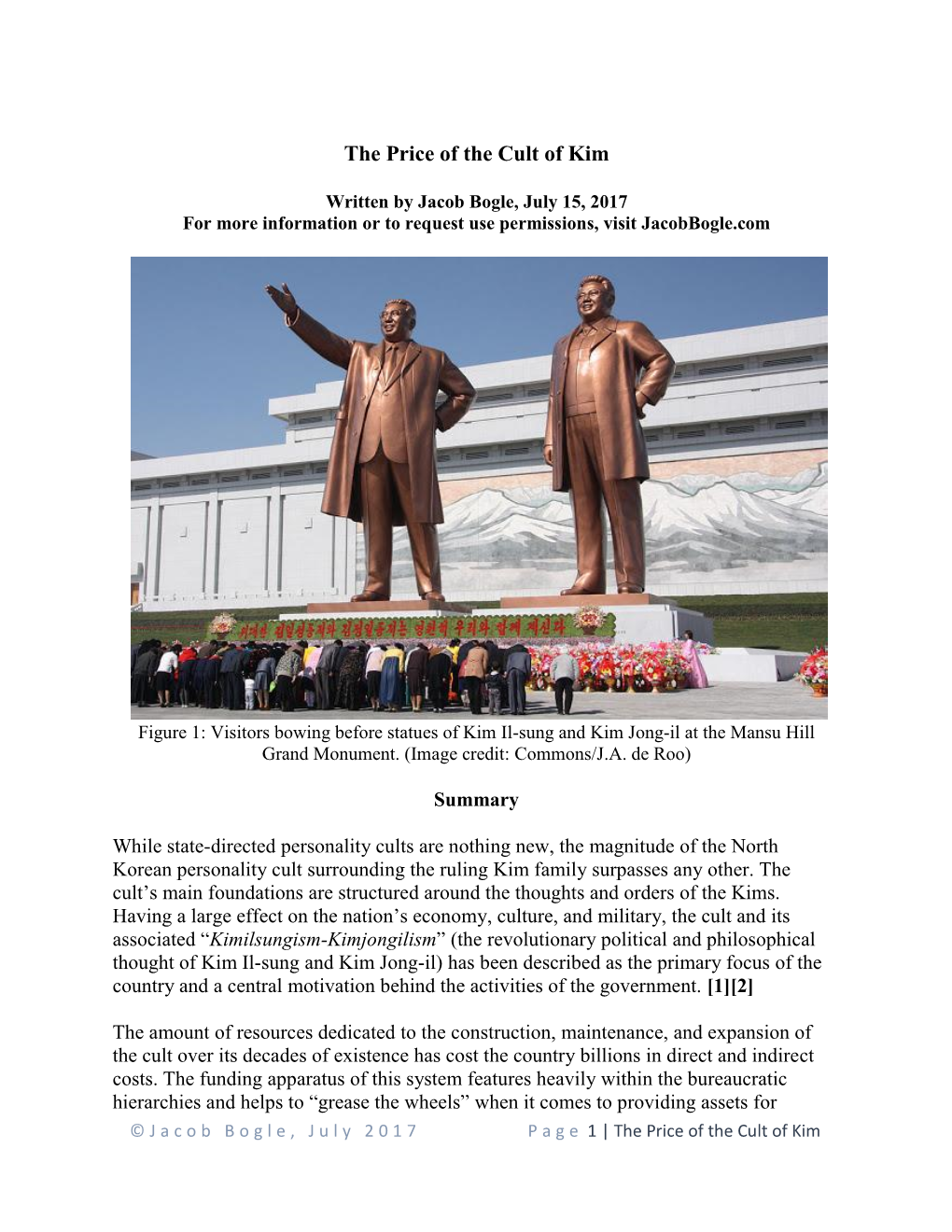 The Price of the Cult of Kim