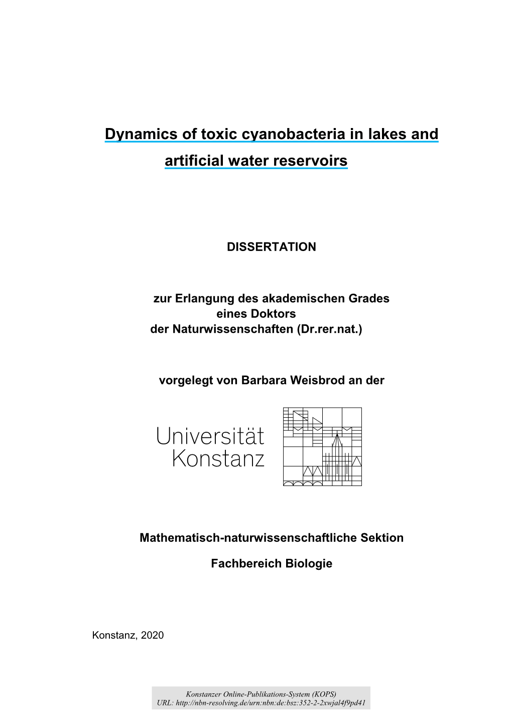 Dynamics of Toxic Cyanobacteria in Lakes and Artificial Water Reservoirs