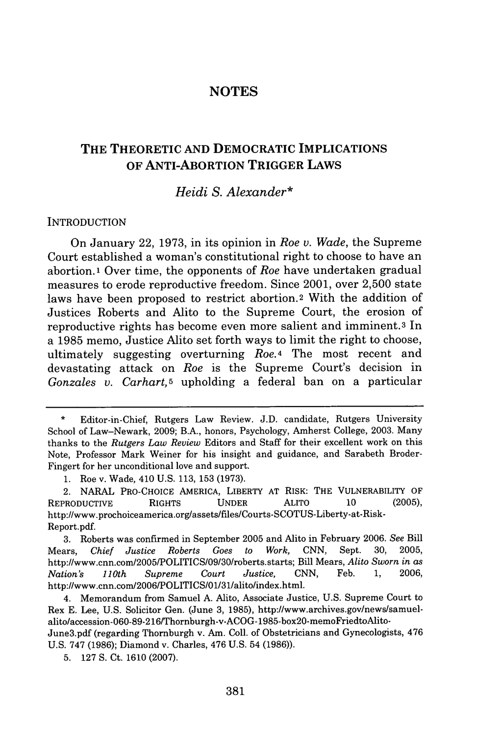 The Theoretic and Democratic Implications of Anti-Abortion Trigger Laws