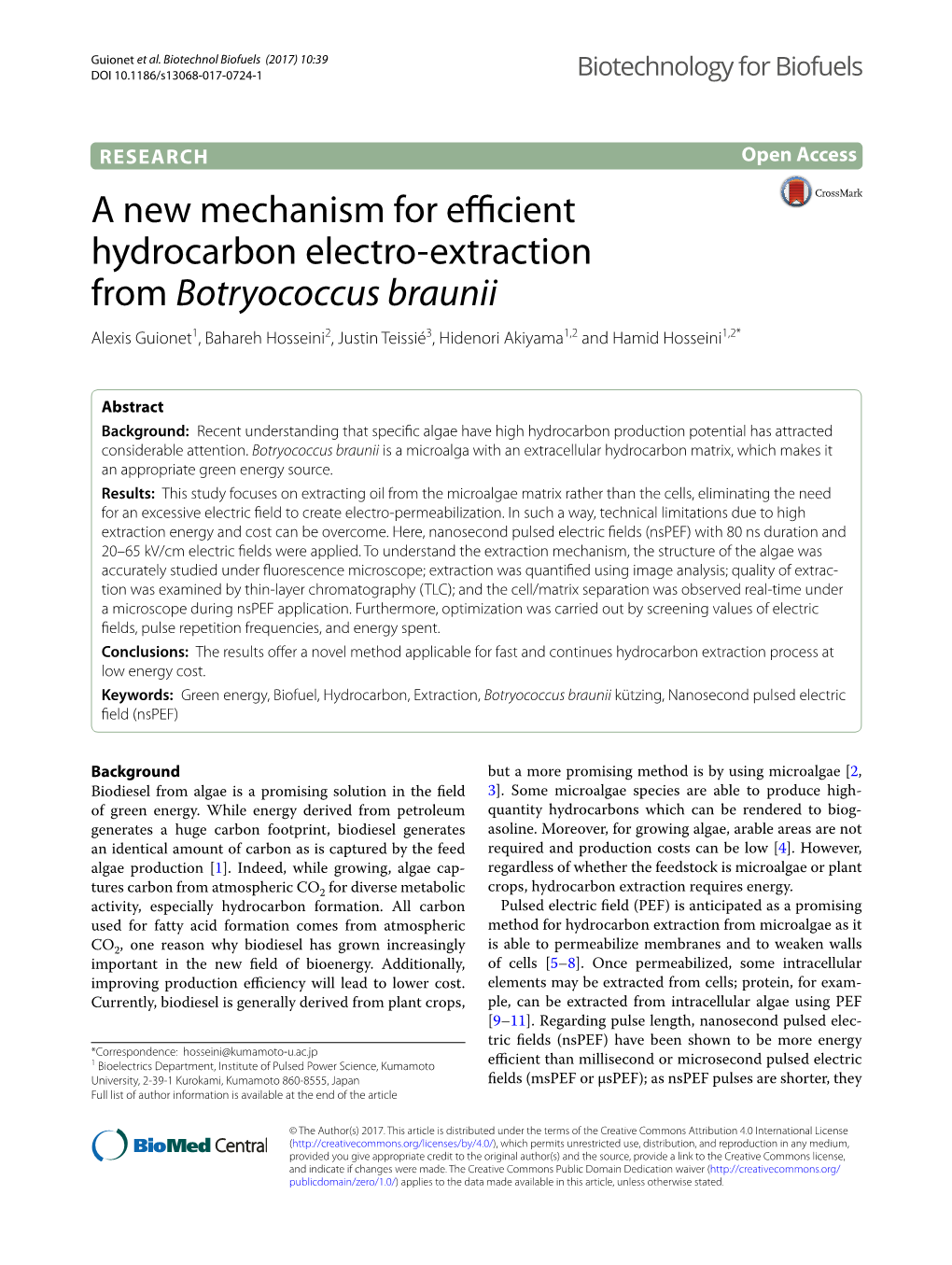 A New Mechanism for Efficient Hydrocarbon Electro-Extraction From