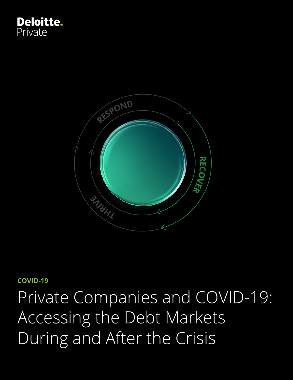 Private Companies and COVID-19: Accessing the Debt Markets During and After the Crisis RESPOND > RECOVER > THRIVE / DEBT FINANCING