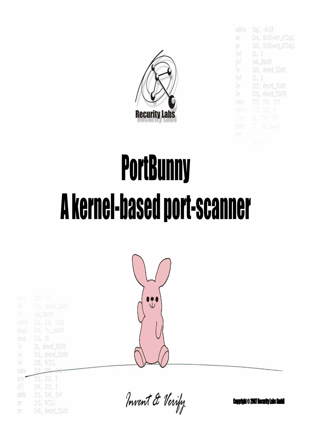 Portbunny a Kernel-Based Port-Scanner