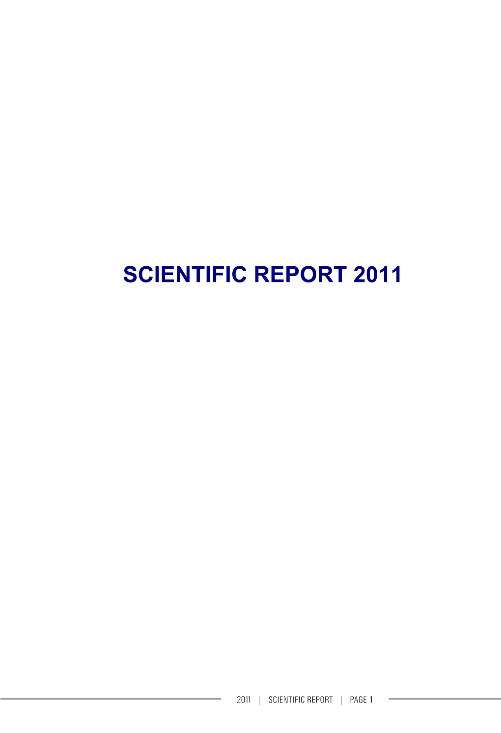 Scientific Report 2011