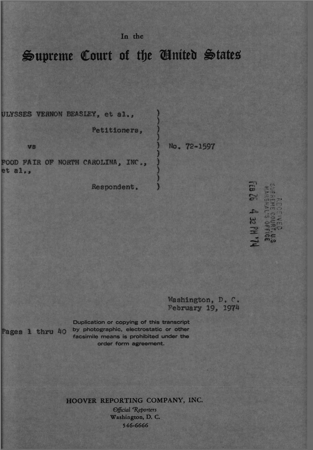 Supreme Court of Tfje ®Mteb States!