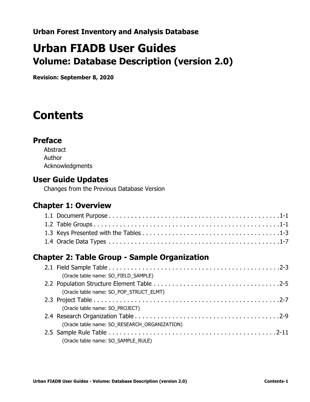 Urban FIADB User Guides Database Description.Book