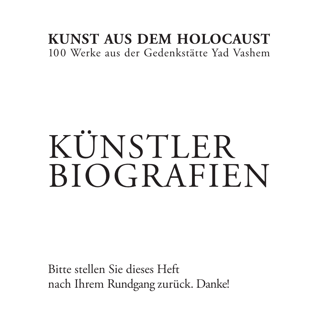 Künstler Biografien