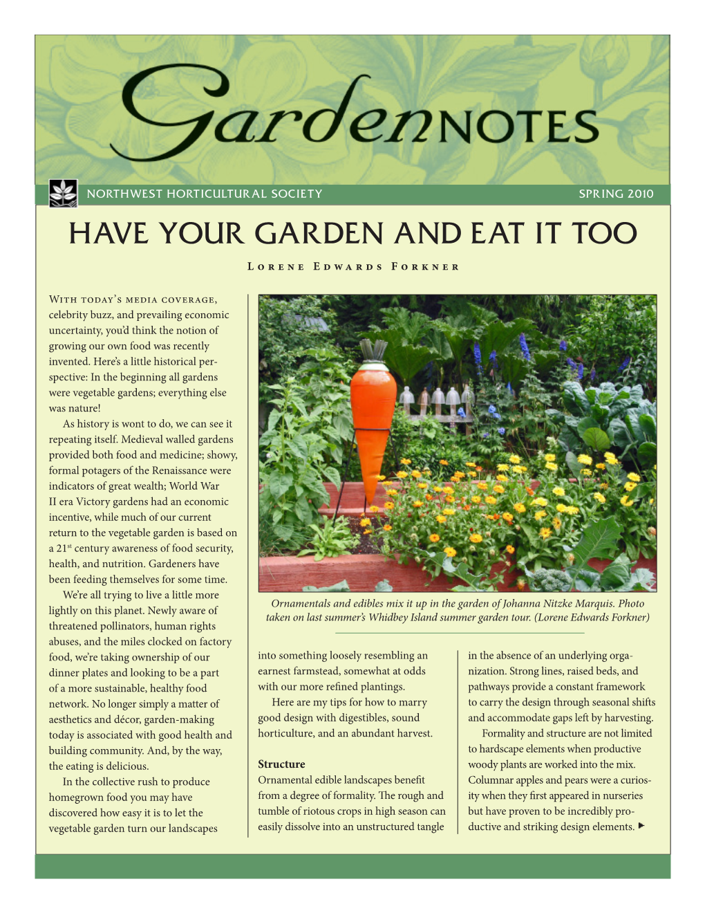 HAVE YOUR GARDEN and EAT IT TOO Lorene Edwards Forkner