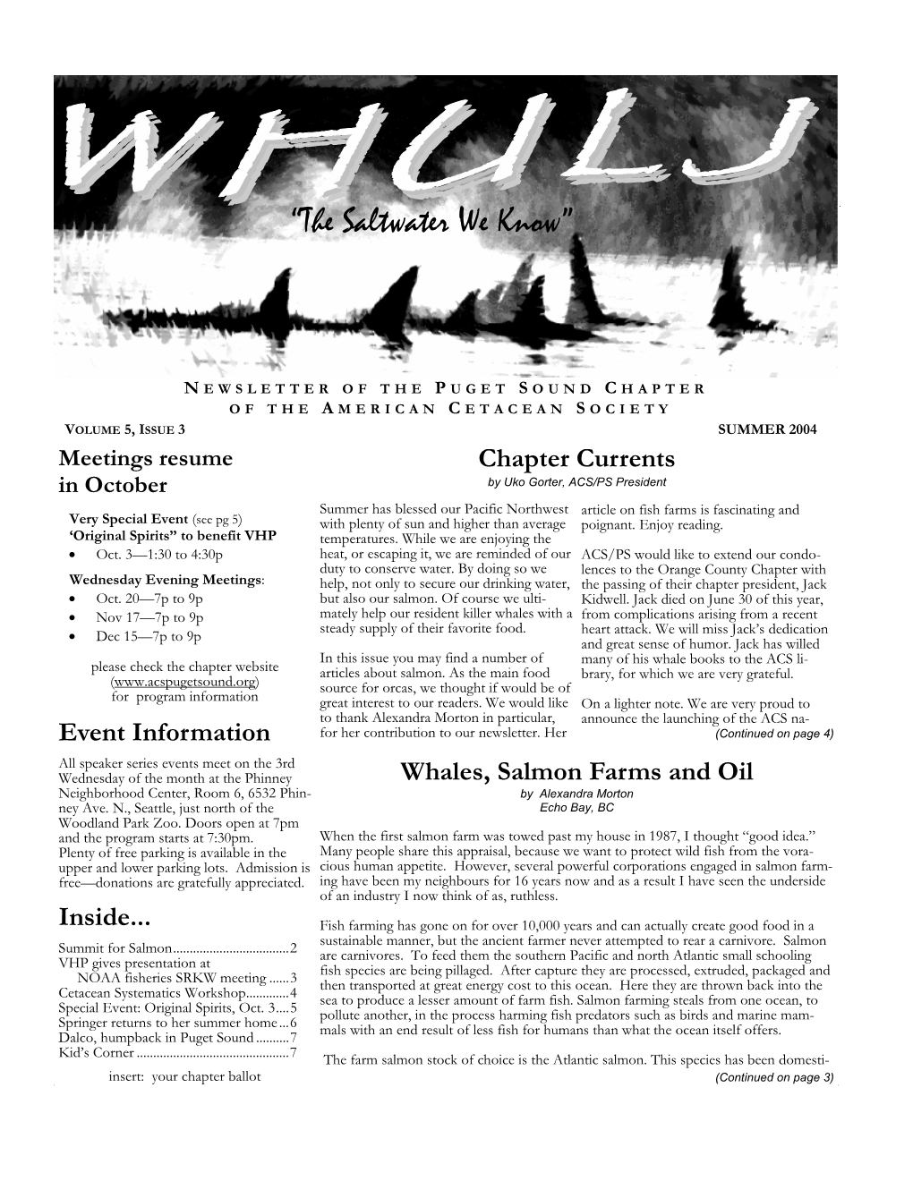 Summer 2004 Vol. 5, Issue 3