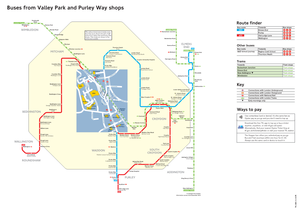 Buses from Valley Park and Purley Way Shops