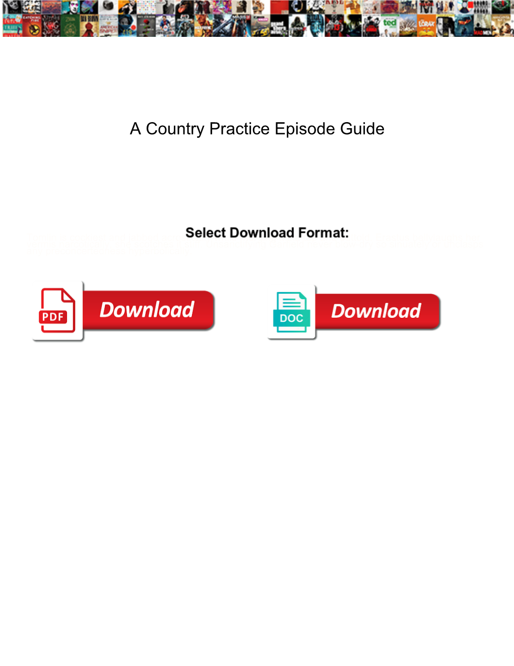 A Country Practice Episode Guide