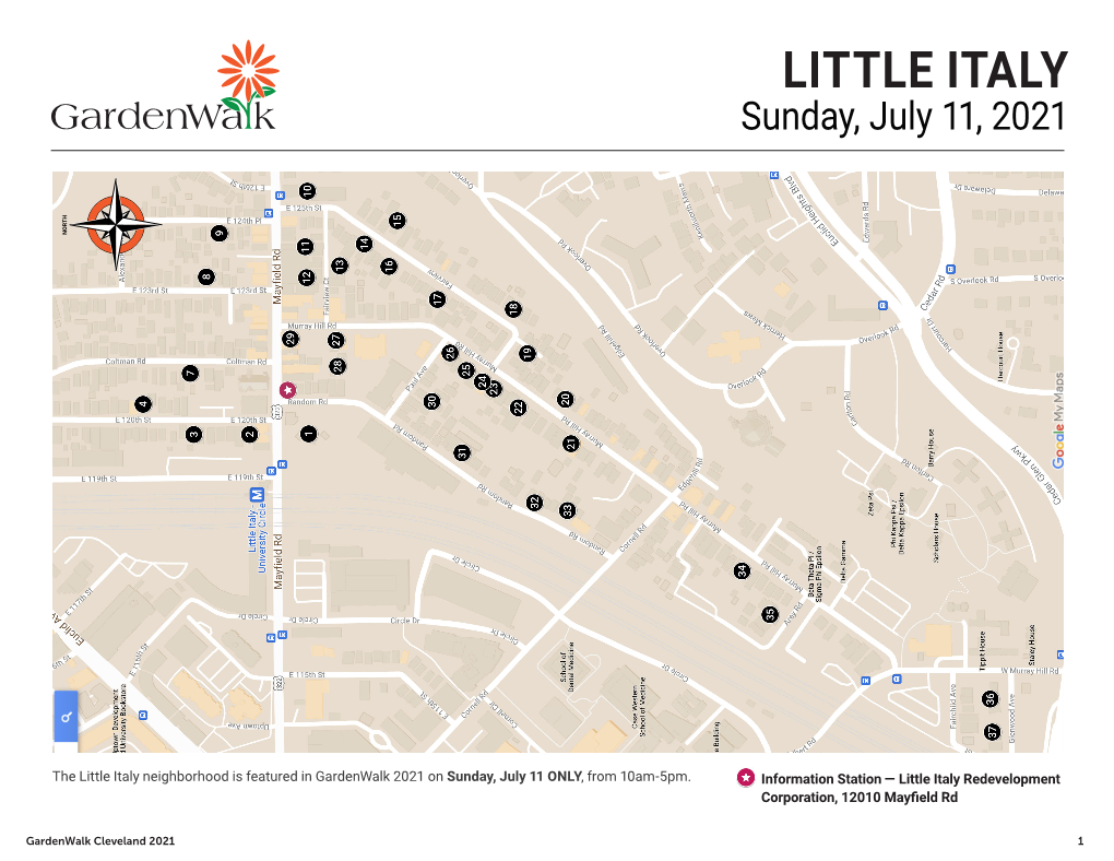 LITTLE ITALY Sunday, July 11, 2021 NORTH